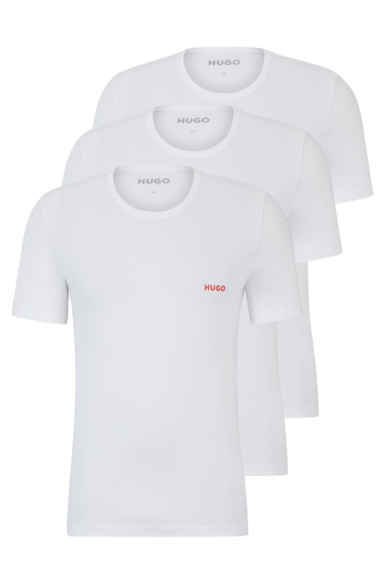 Hugo Boss Lot de trois t-shirts en coton à logos
