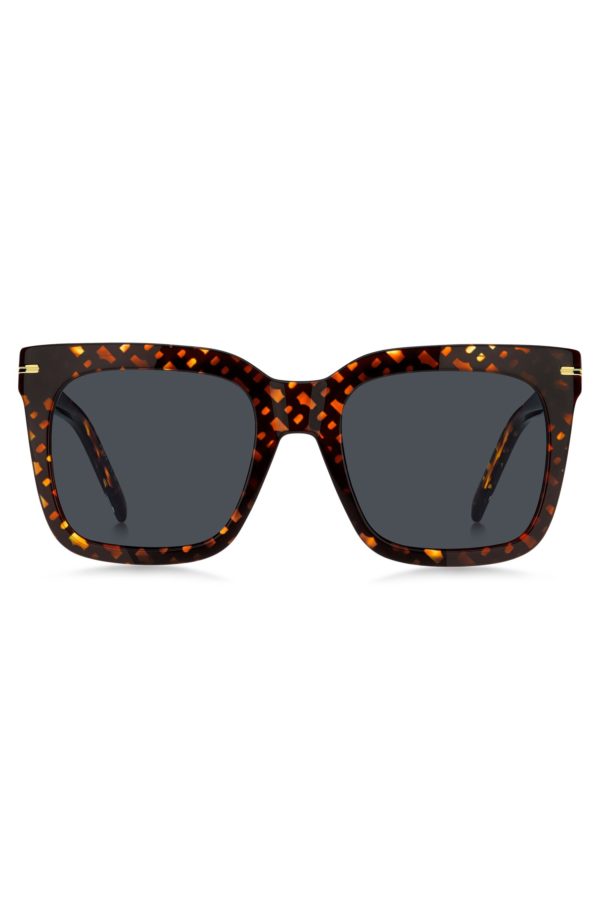Hugo Boss Lunettes de soleil à motif monogramme avec garnitures en métal doré