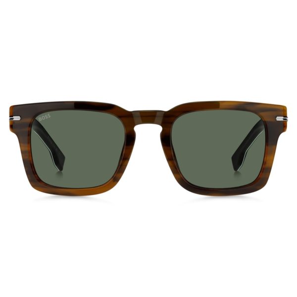 Hugo Boss Lunettes de soleil en acétate à motif avec garnitures en métal argenté