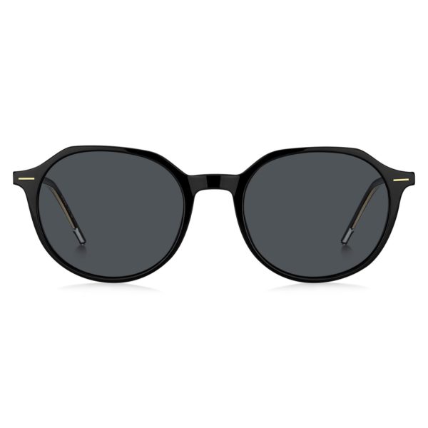 Hugo Boss Lunettes de soleil en acétate noir avec détail doré