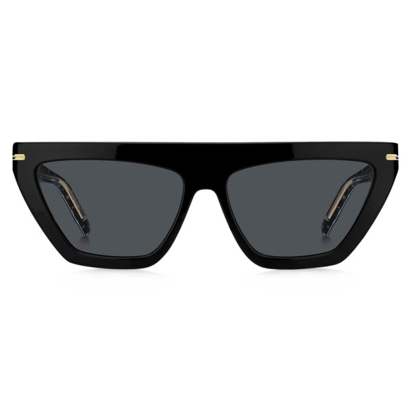 Hugo Boss Lunettes de soleil en acétate noir avec détails dorés