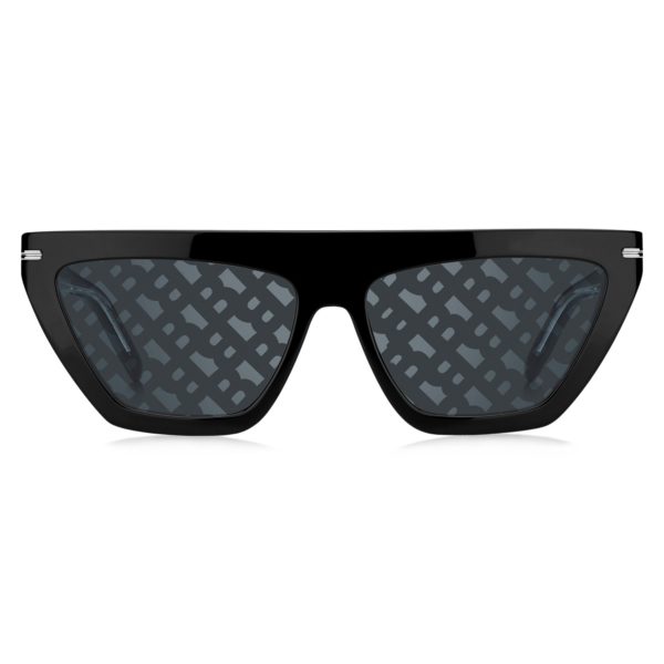 Hugo Boss Lunettes de soleil en acétate noir avec verres à motif monogramme