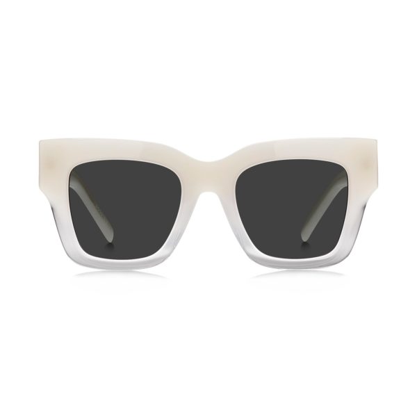 Hugo Boss Lunettes de soleil en acétate opale avec garnitures en métal emblématiques
