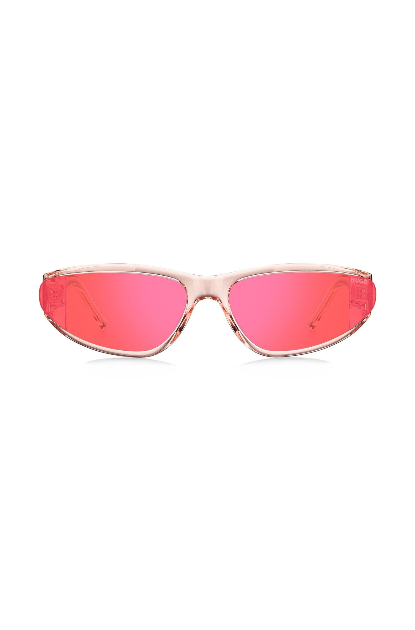 Hugo Boss Lunettes de soleil en acétate rose avec verres ton sur ton