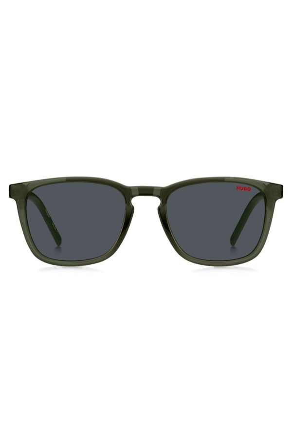 Hugo Boss Lunettes de soleil vertes avec branches à motif