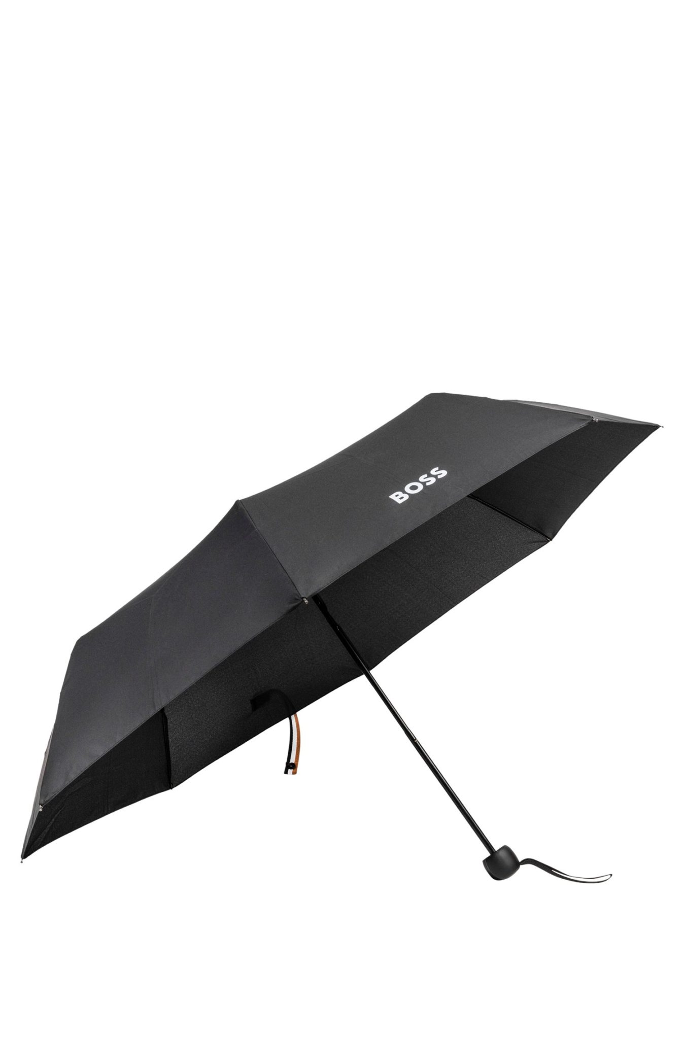 Hugo Boss Mini parapluie avec sangle de fermeture à rayures emblématiques