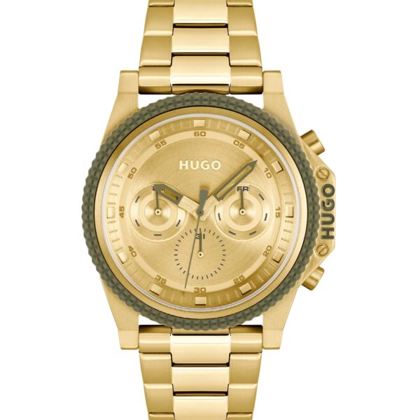 Montre à cadran doré avec bracelet à maillons – Hugo Boss