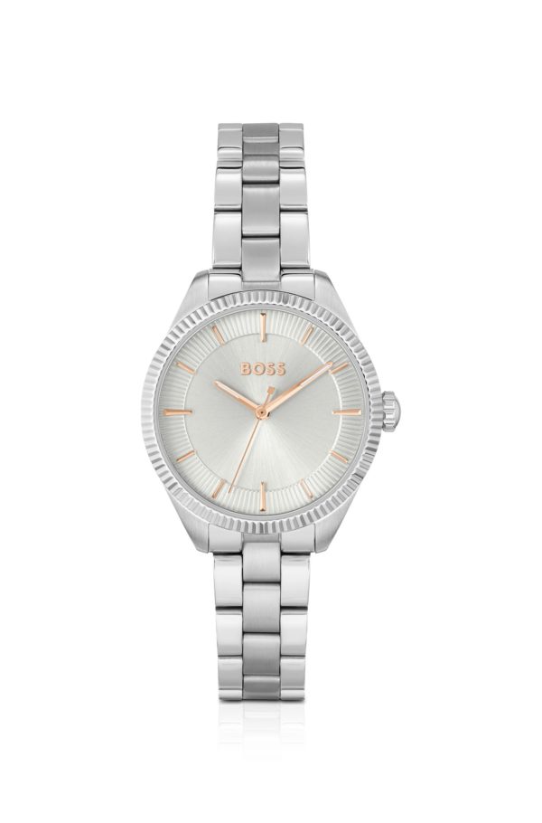 Hugo Boss Montre argentée avec bracelet à maillons