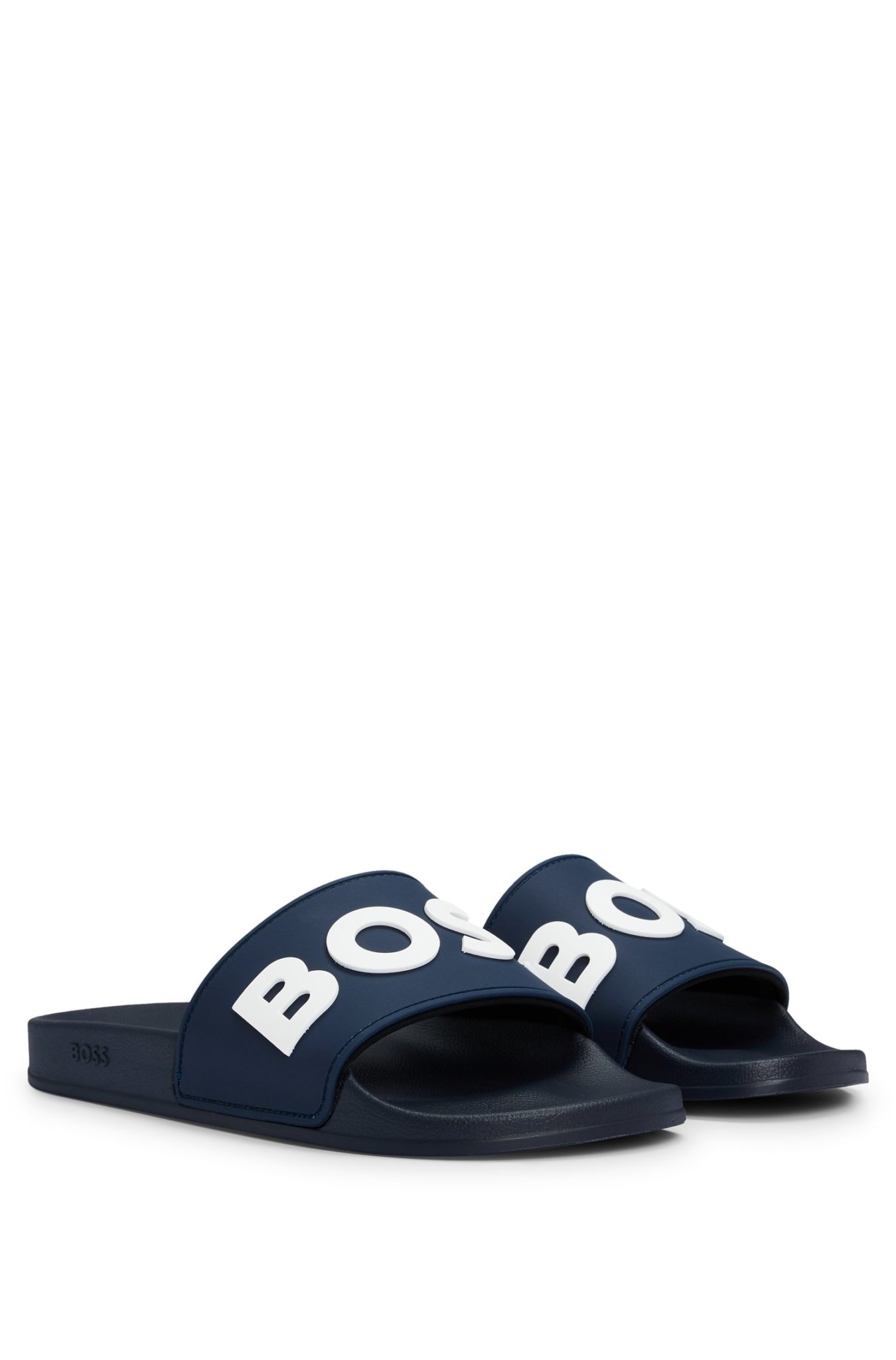 Hugo Boss Mules confectionnées en Italie avec logo en relief