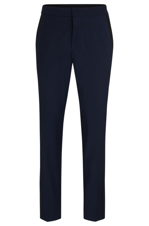 Hugo Boss Pantalon Extra Slim en laine mélangée stretch