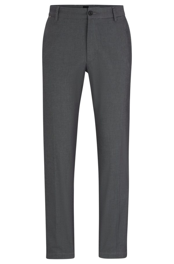 Hugo Boss Pantalon Regular Fit en coton stretch à motif