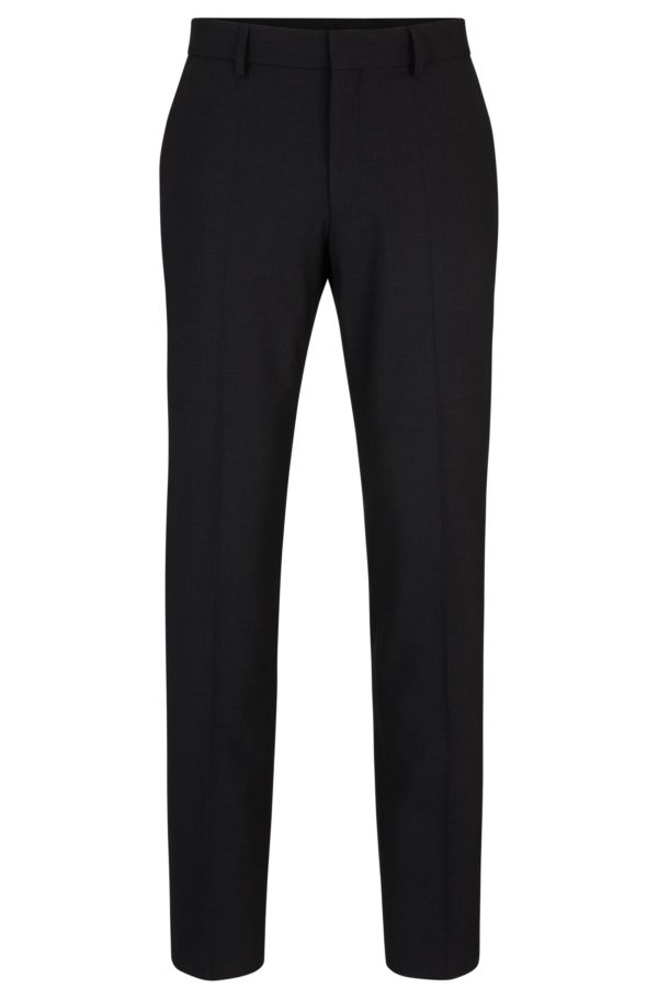 Hugo Boss Pantalon Regular en laine vierge stretch