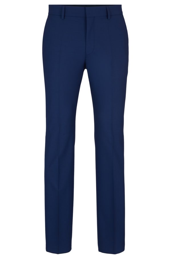 Hugo Boss Pantalon Regular en laine vierge stretch