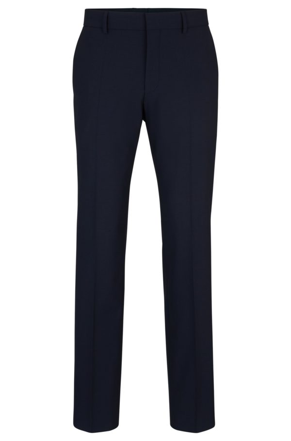 Hugo Boss Pantalon Regular en laine vierge stretch