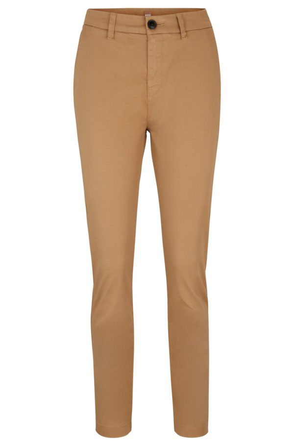 Hugo Boss Pantalon Regular Fit en satin de coton stretch