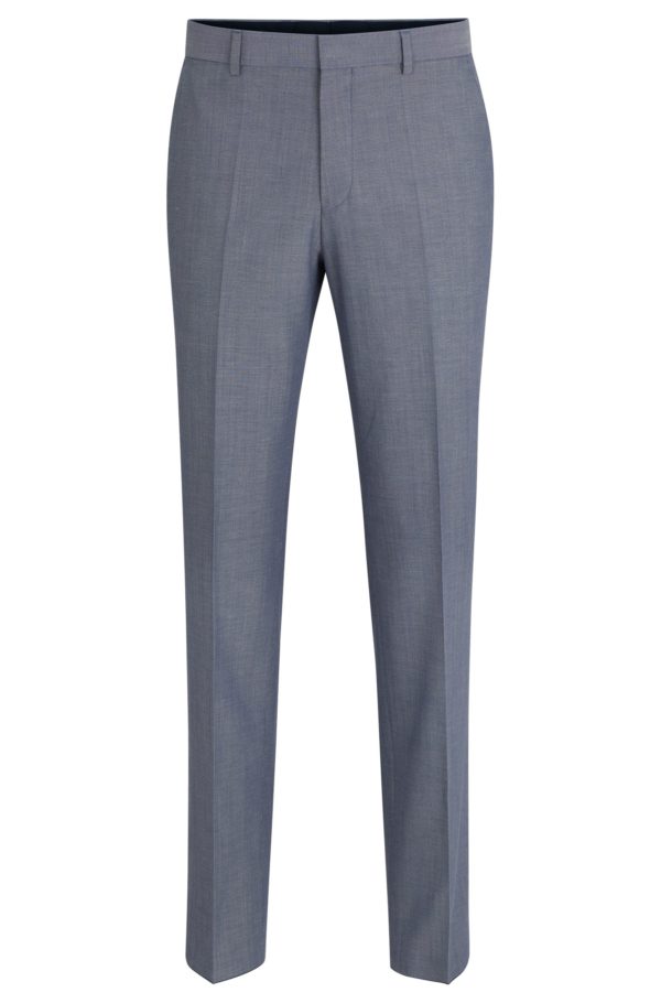 Hugo Boss Pantalon Regular Fit en tissu stretch à micro motif