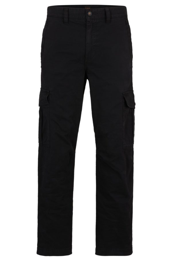 Hugo Boss Pantalon cargo en coton stretch avec patch logo