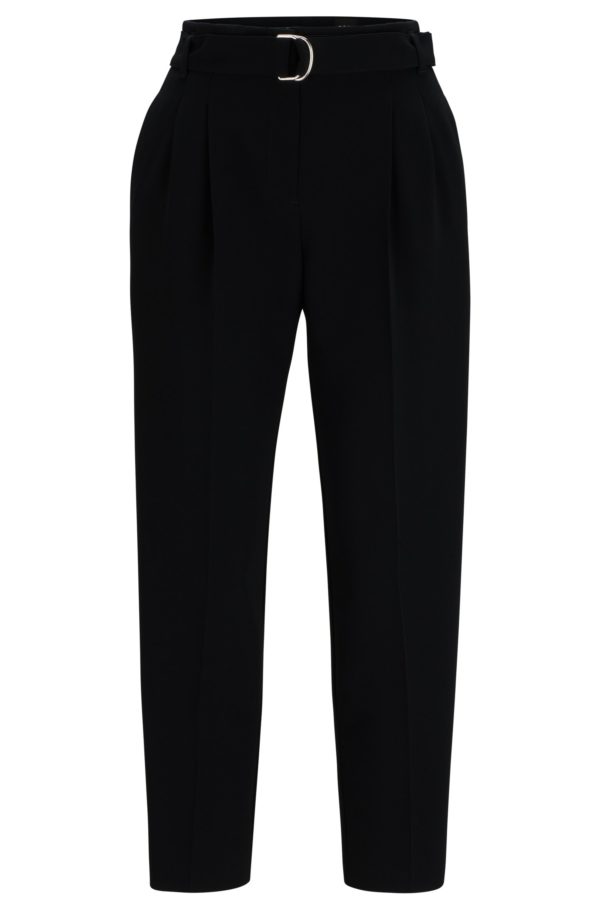 Hugo Boss Pantalon court Regular en crêpe infroissable