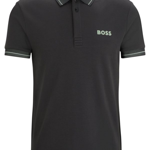 Polo Slim Fit en coton interlock avec logo en mesh – Hugo Boss