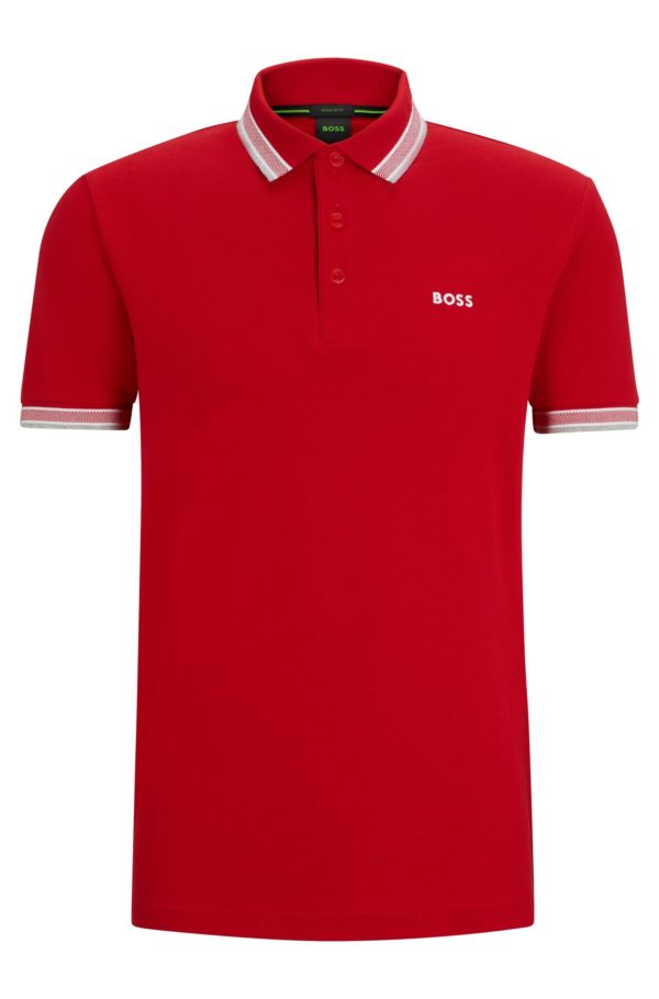 Hugo Boss Polo Paddy en piqué de coton avec sous-col logoté