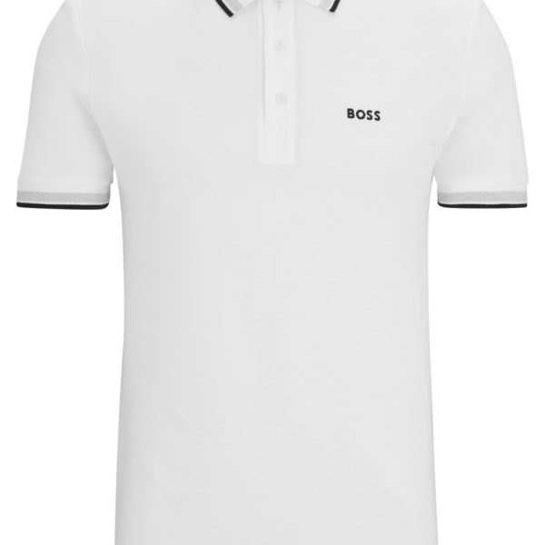 Hugo Boss Polo Paddy en piqué de coton avec sous-col logoté