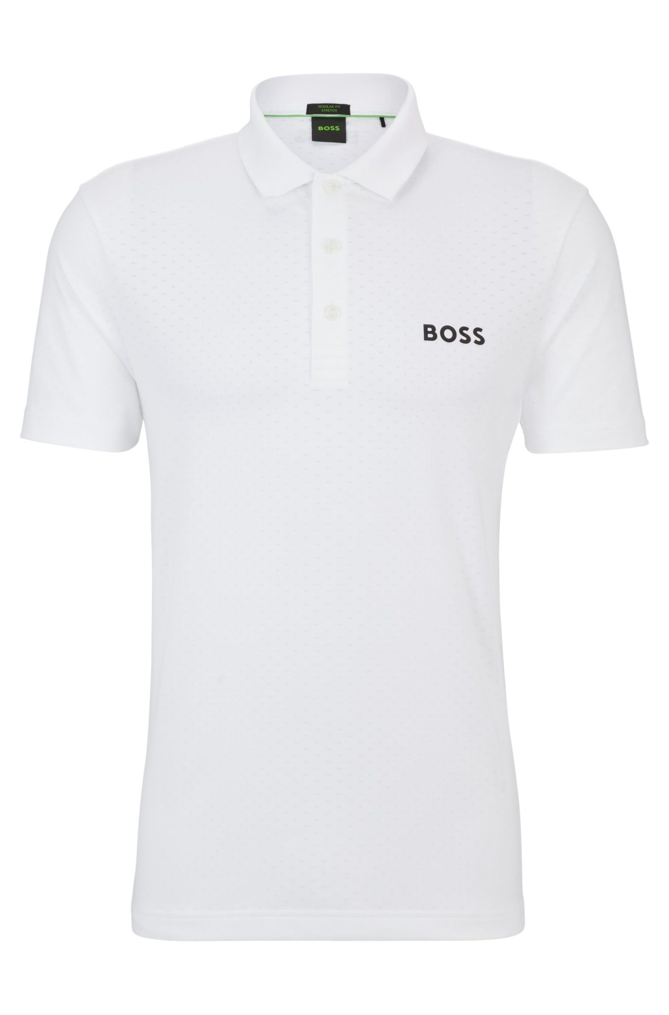Hugo Boss Polo en jacquard en dégradé avec logo contrastant