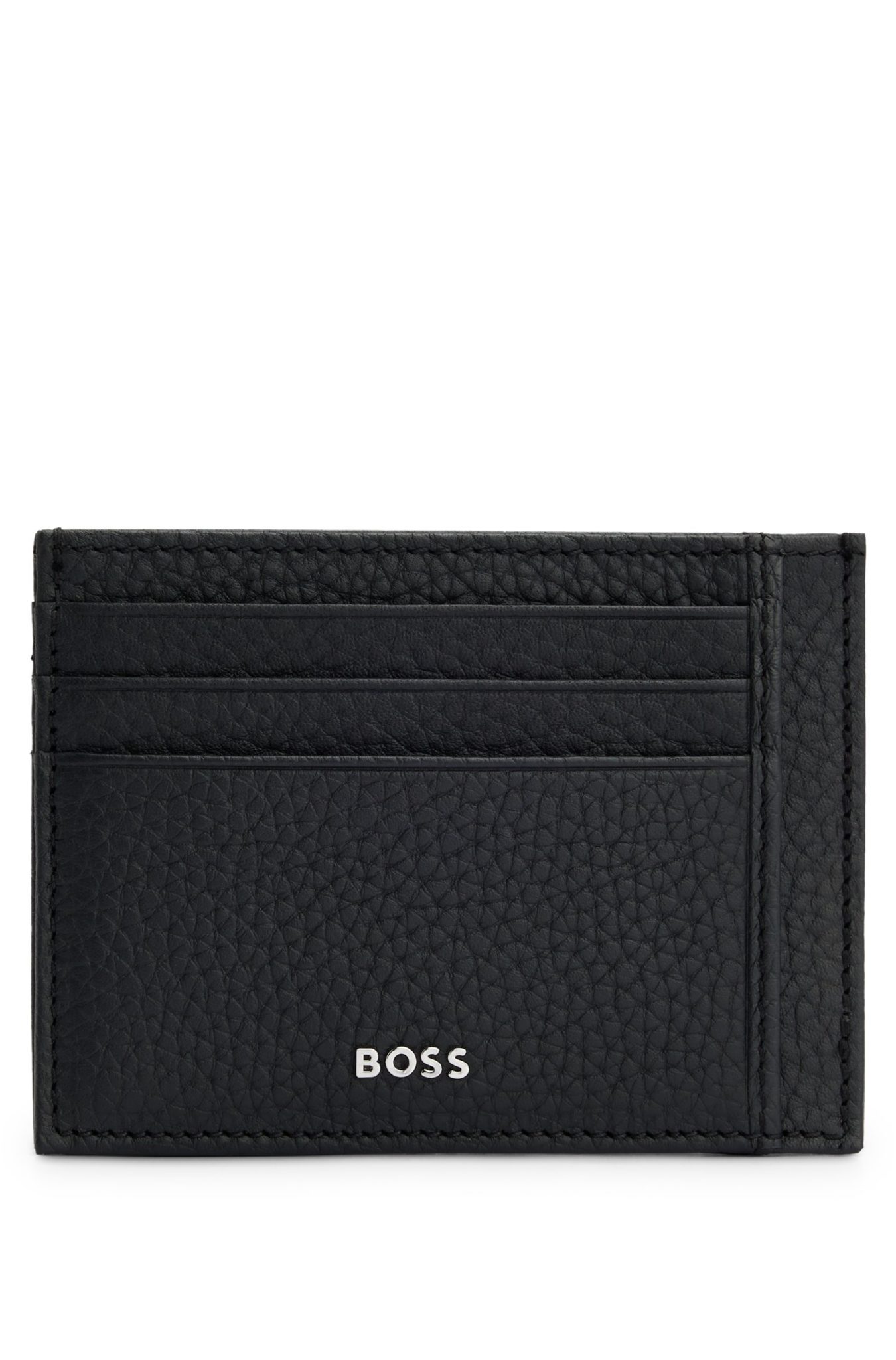 Hugo Boss Porte-cartes en cuir italien avec lettres logo