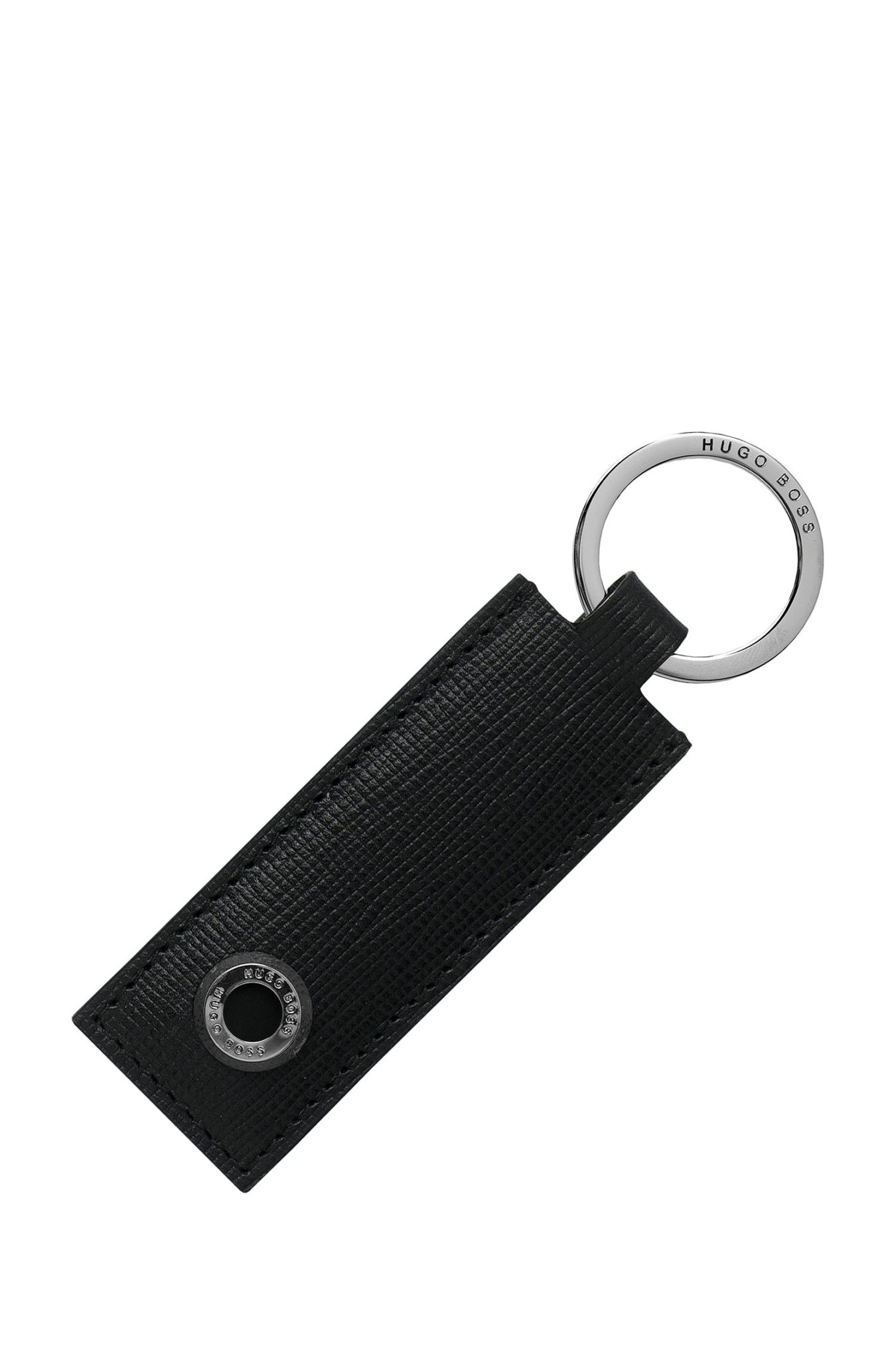 Hugo Boss Porte-clés en cuir texturé avec garniture logotée