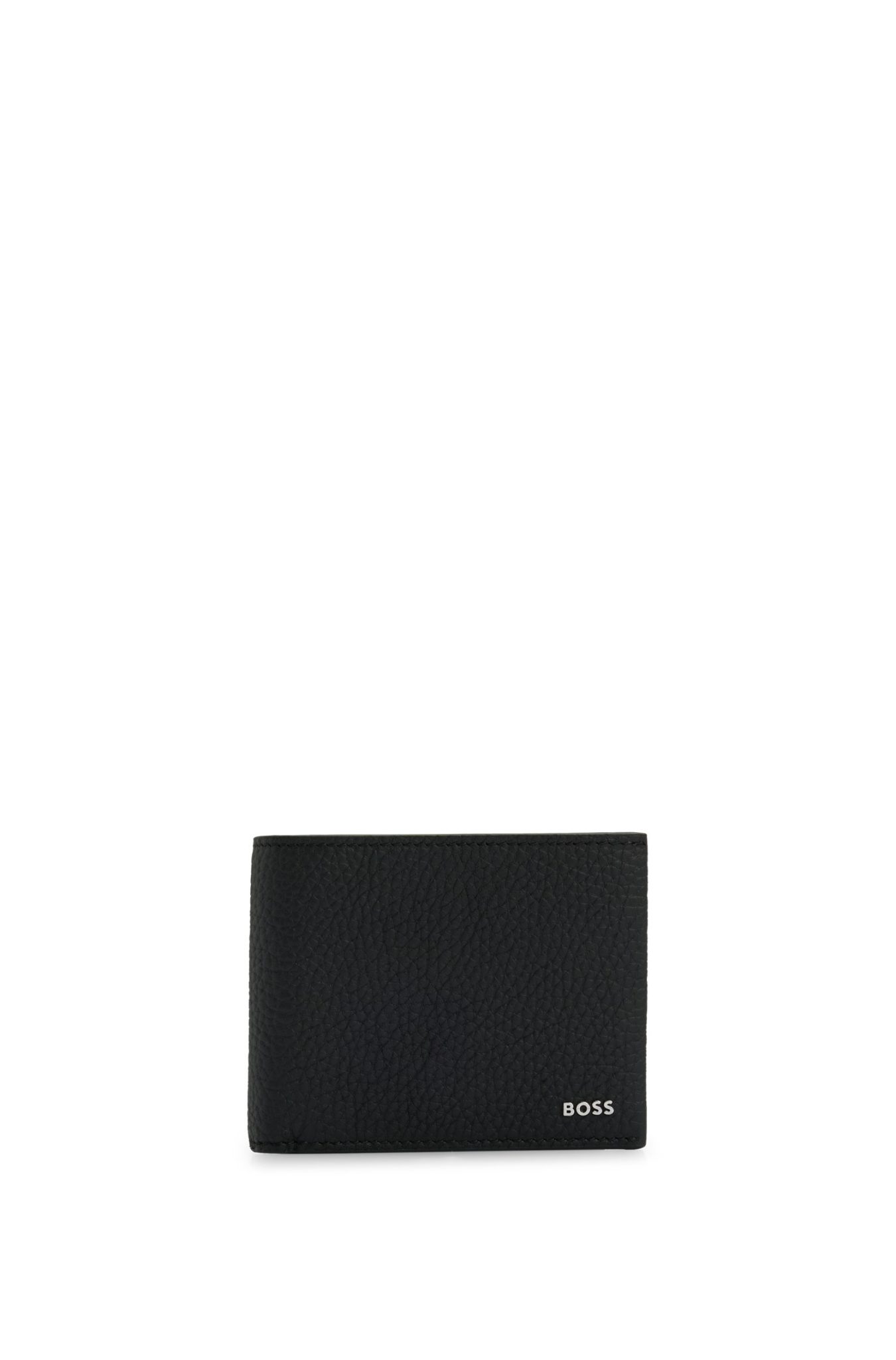 Hugo Boss Portefeuille en cuir italien avec logo argenté poli