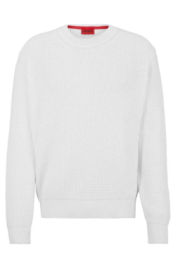 Hugo Boss Pull Relaxed Fit avec structure en maille et col rond