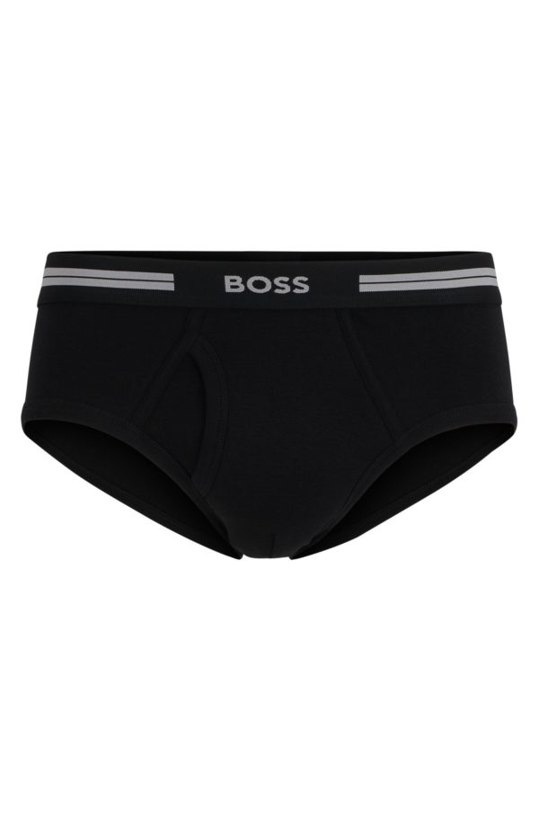 Hugo Boss Slip coupe Regular Rise en pur coton avec taille logotée
