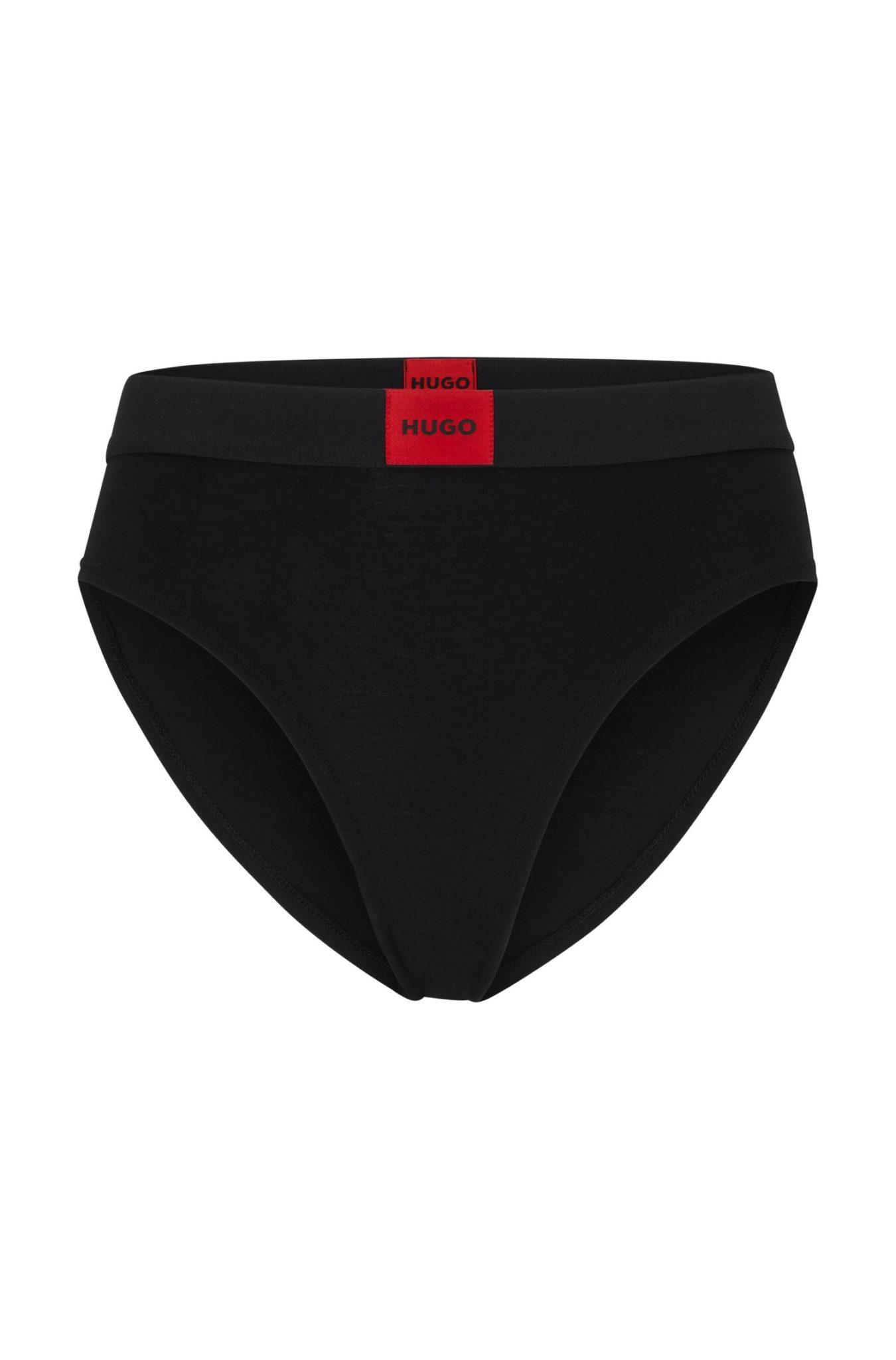 Hugo Boss Slip taille haute en coton stretch avec étiquette logo rouge