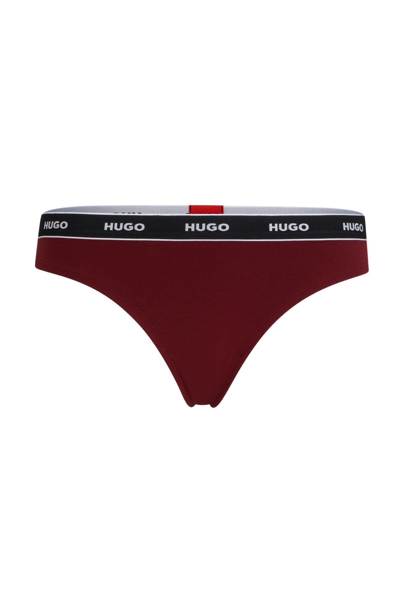 Hugo Boss String en coton stretch avec taille logotée