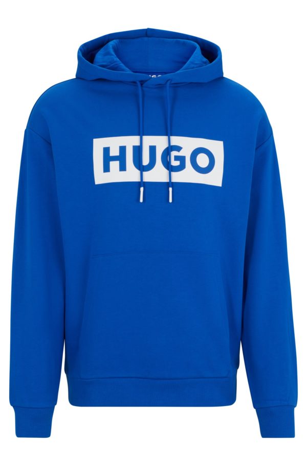 Hugo Boss Sweat à capuche Relaxed en molleton avec logo imprimé