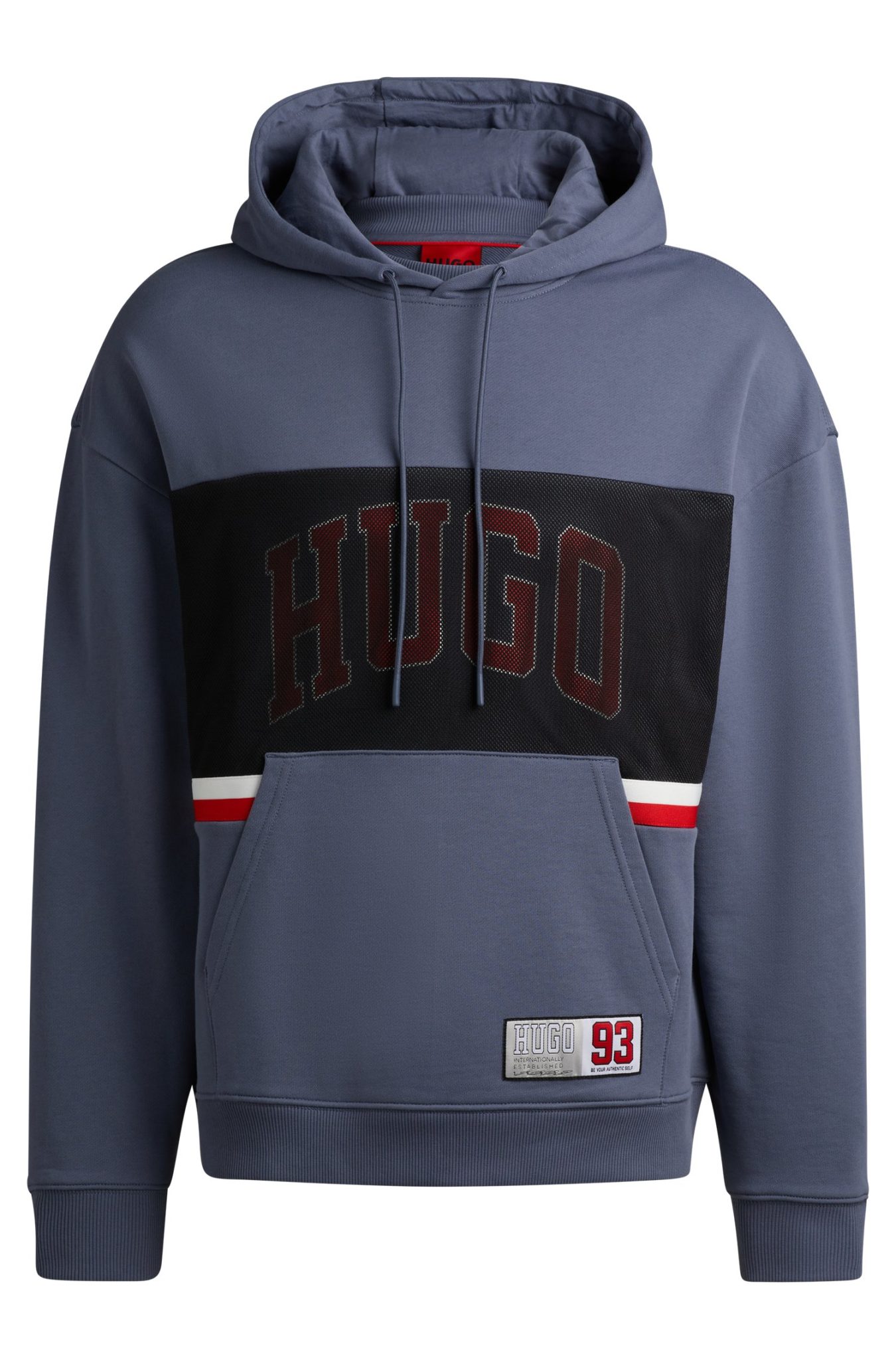 Hugo Boss Sweat à capuche décontracté en molleton de coton avec logo sportif