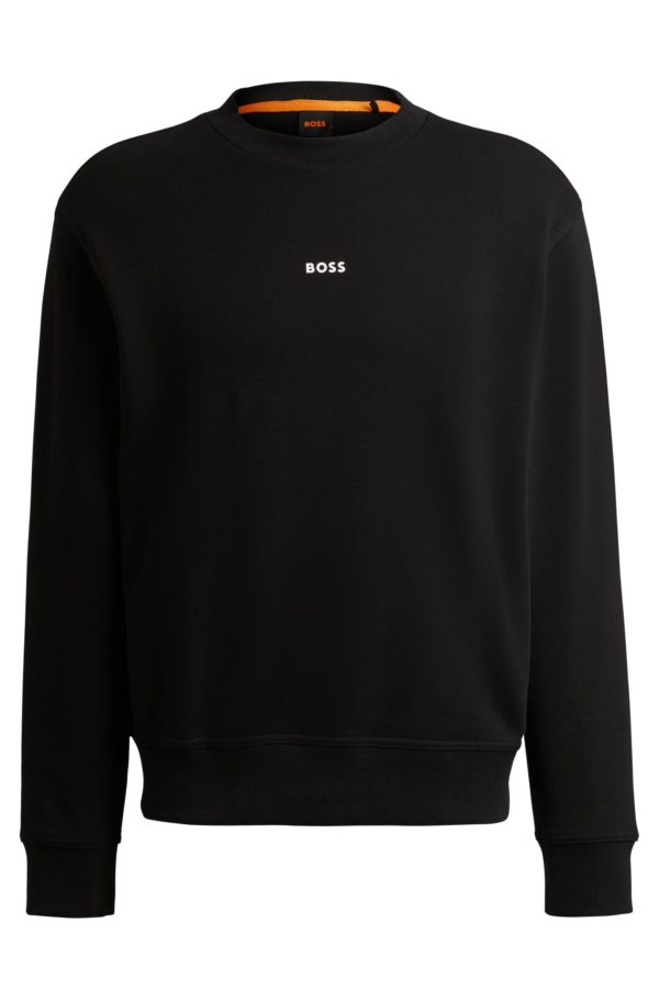 Hugo Boss Sweat Relaxed en molleton de coton avec logo contrastant