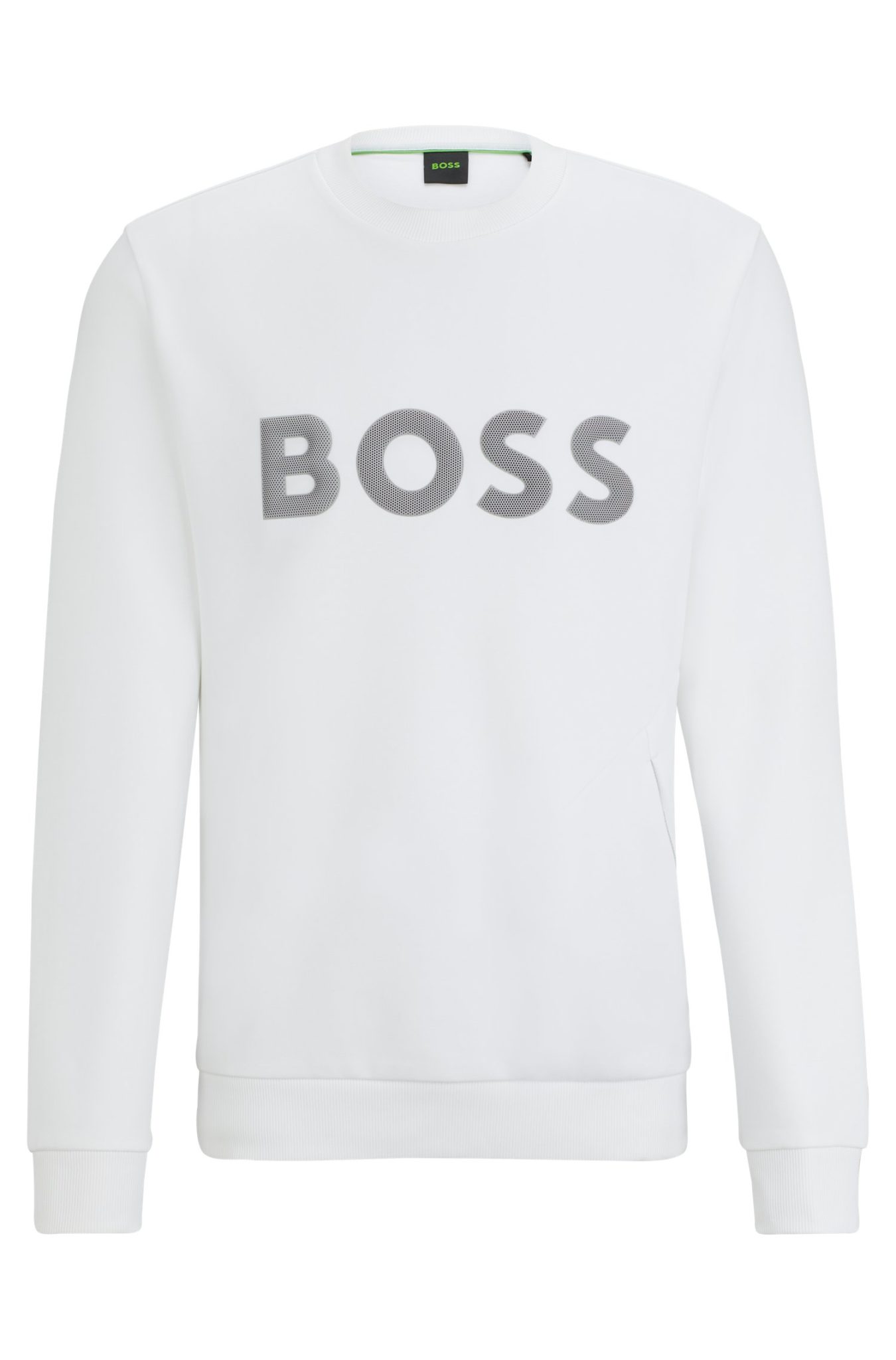 Hugo Boss Sweat en coton mélangé avec logo moulé en relief