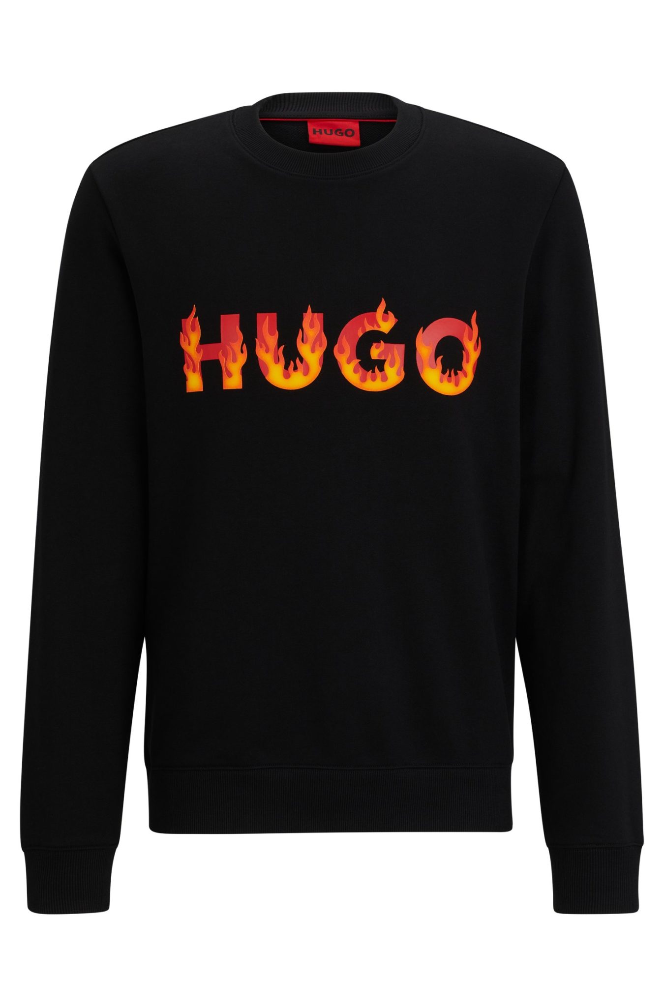 Hugo Boss Sweat en molleton de coton avec logo flammes en relief