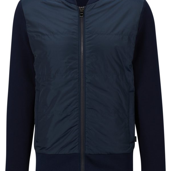 Hugo Boss Sweat hybride zippé en molleton de coton