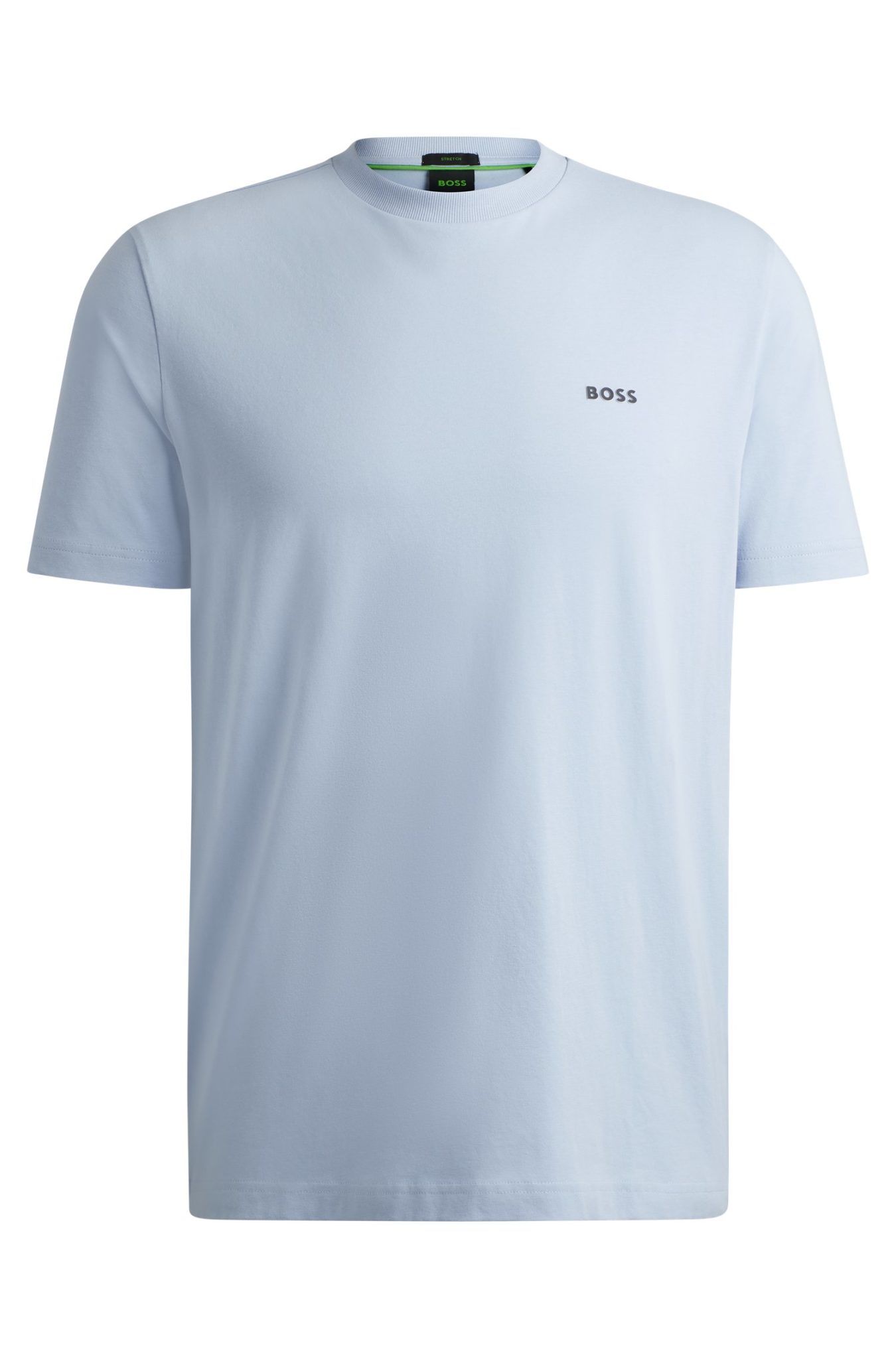 Hugo Boss T-shirt Regular en coton stretch avec logo contrastant