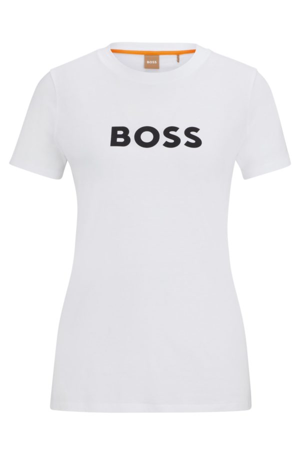 Hugo Boss T-shirt en jersey de coton à logo contrastant