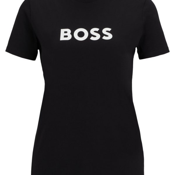 Hugo Boss T-shirt en jersey de coton à logo contrastant