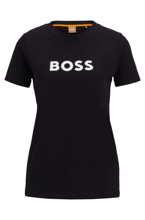 Hugo Boss T-shirt en jersey de coton à logo contrastant