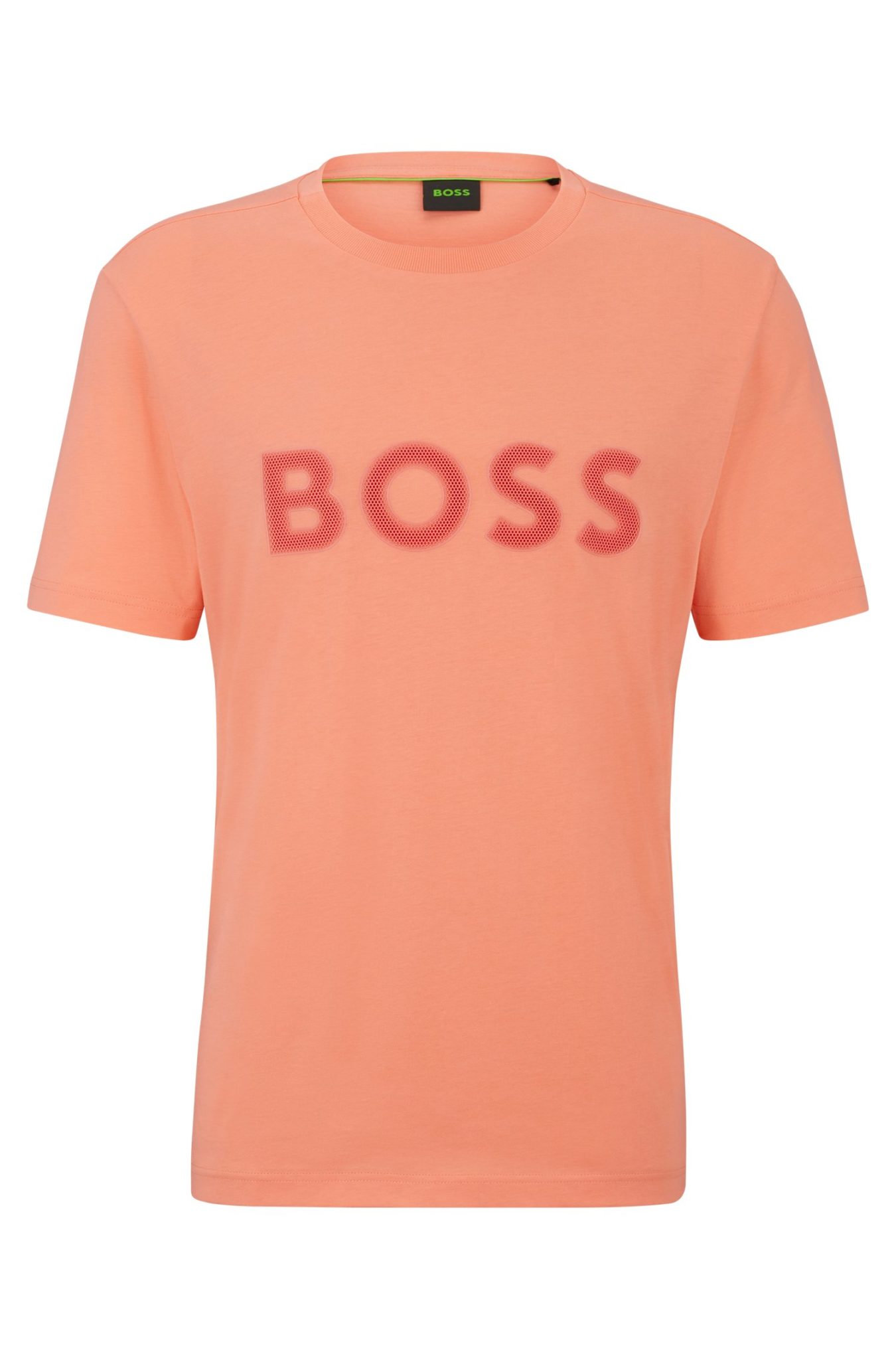 Hugo Boss T-shirt Regular Fit en jersey de coton avec logo en mesh
