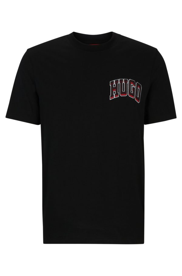 Hugo Boss T-shirt Regular Fit en jersey de coton avec logo sportif
