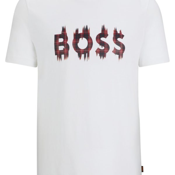 T-shirt Regular Fit en jersey de coton avec motif artistique saisonnier – Hugo Boss