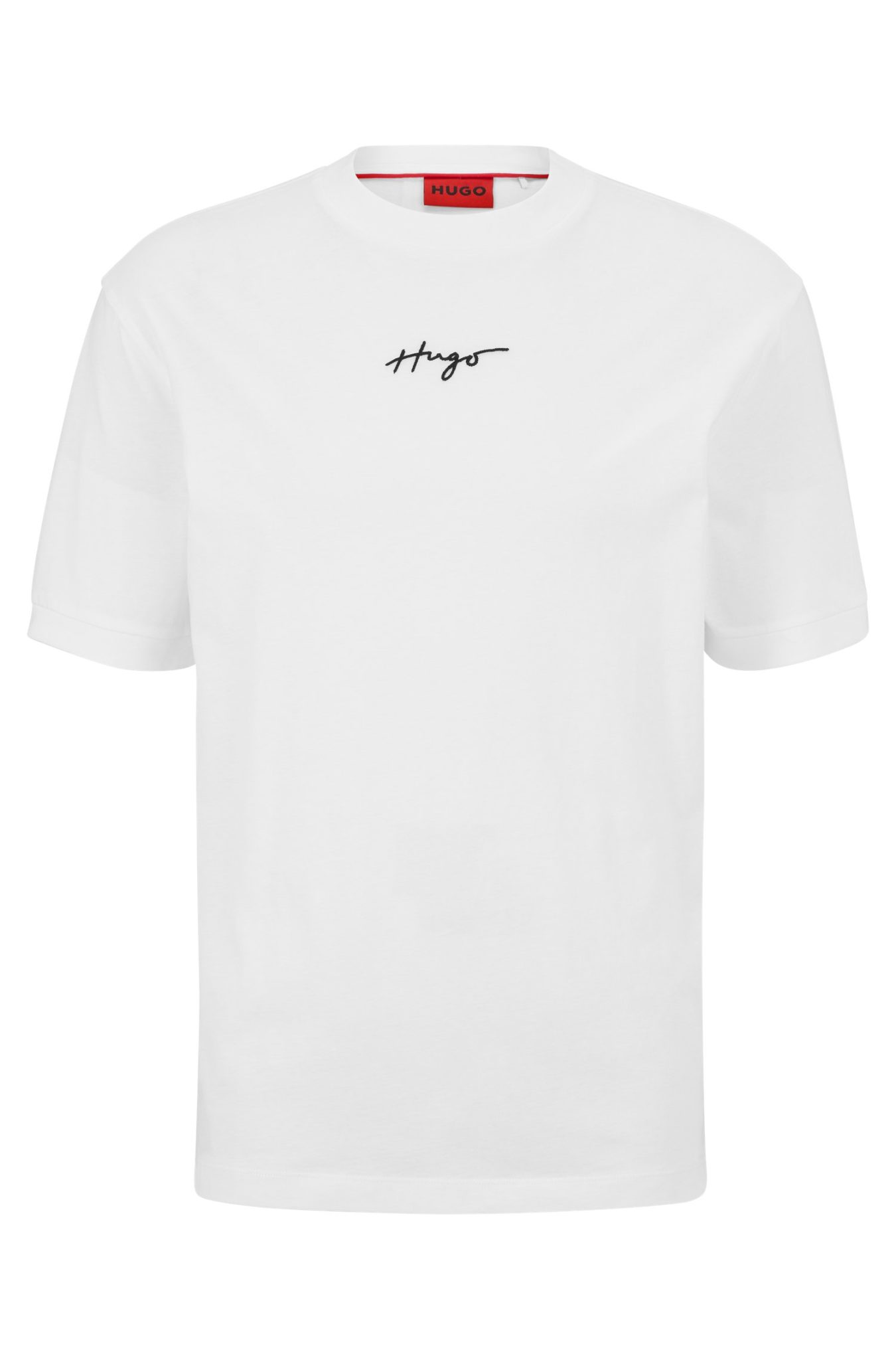 Hugo Boss T-shirt Relaxed Fit en jersey de coton à logo brodé