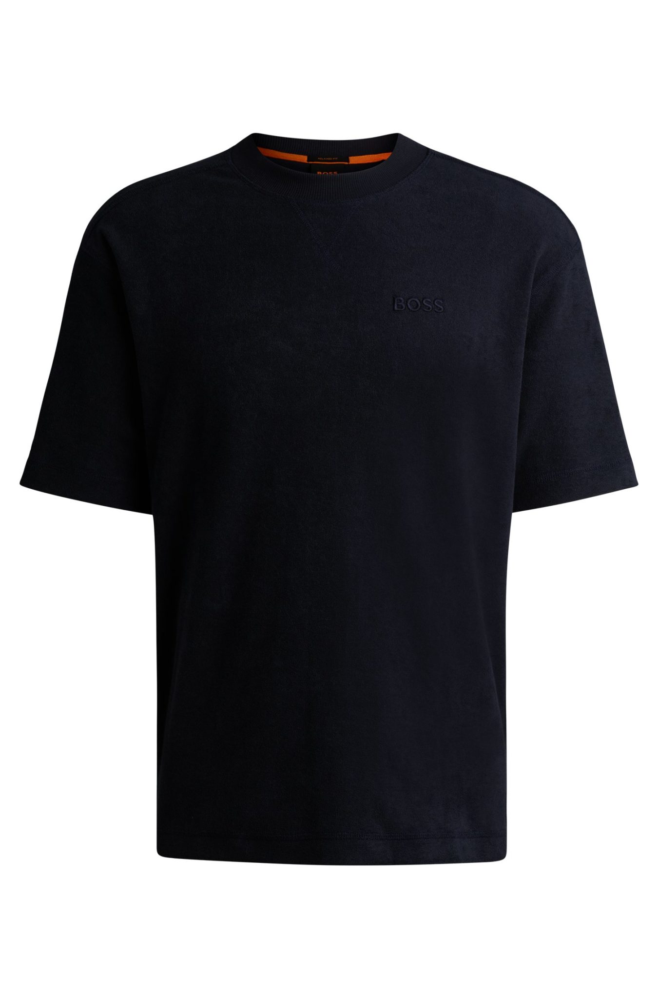 Hugo Boss T-shirt Relaxed en coton éponge avec logo