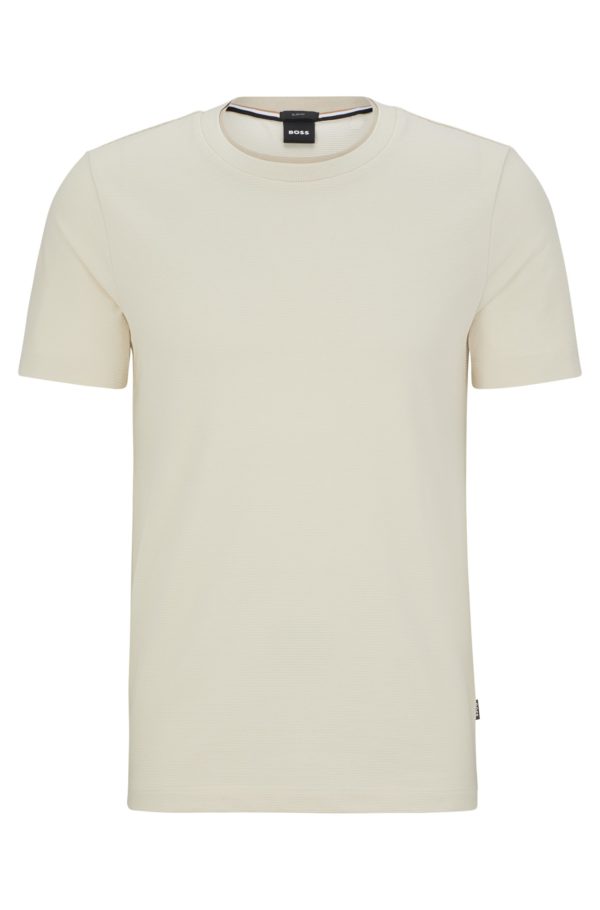 Hugo Boss T-shirt Slim Fit en coton structuré à double col
