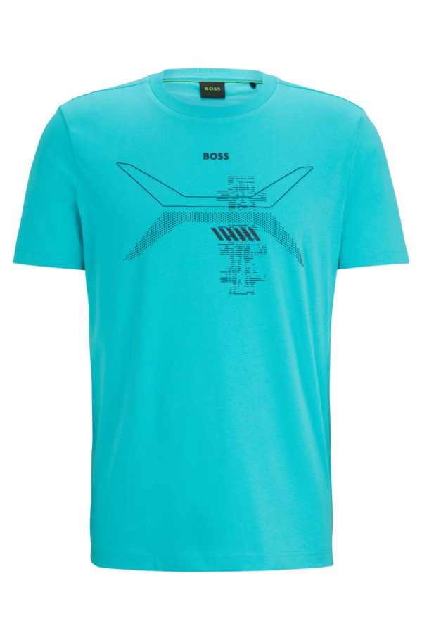 Hugo Boss T-shirt à col rond en jersey de coton